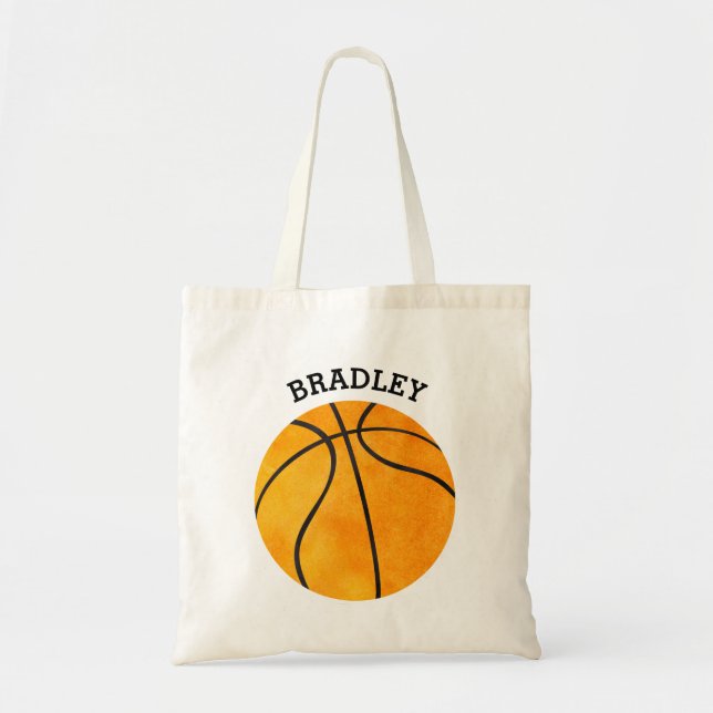 Bolsa Tote Crianças Personalizadas, Jovens do Esporte Laranja (Frente)