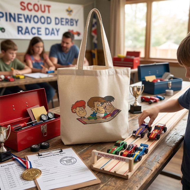Bolsa Tote Crianças Pinewood Derby Car Race (Criador carregado)