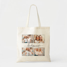 Bolsa Tote Criar Bridesmaid de Colagem Personalizada de Fotos