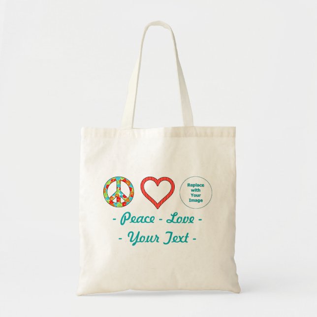 Bolsa Tote Criar seu próprio design personalizado do amor da (Frente)