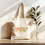 Bolsa Tote Criatividade em Groovy é minha visão, criativa ou<br><div class="desc">Ofereça esta bolsa de "Criatividade é minha vibe" ao criativo em sua vida.</div>