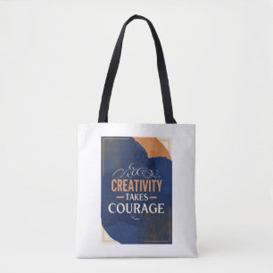 Bolsa Tote Criatividade Exige Coragem
