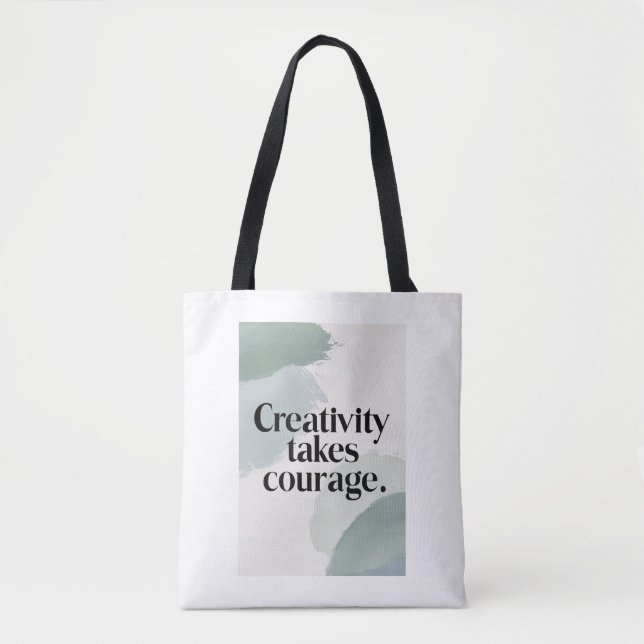 Bolsa Tote Criatividade Requer Coragem (Frente)