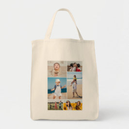 Bolsa Tote Crie a sua própria colagem de 6 fotos