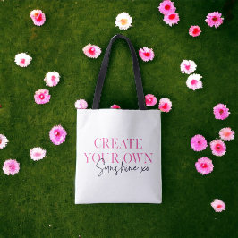 Bolsa Tote Crie a sua própria mensagem inspiradora sunshine x