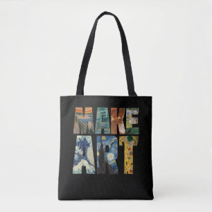 Bolsa Tote CRIE ARTE Artista Engraçado Humor Artístico Pintur