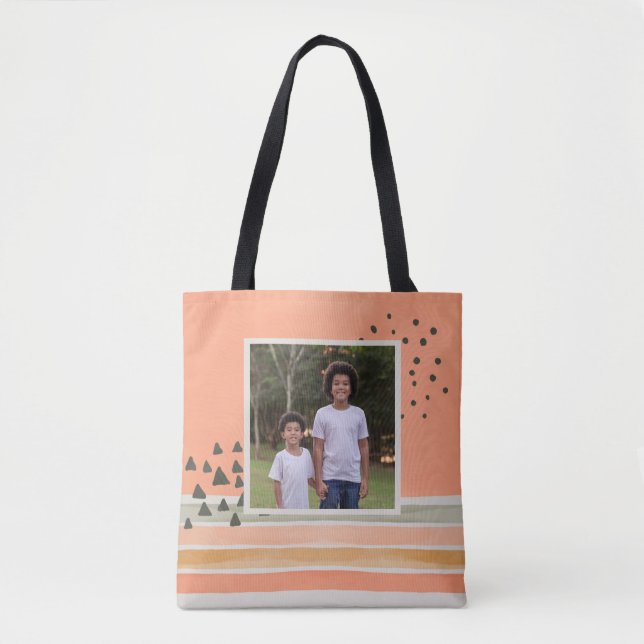 Bolsa Tote Crie seu próprio Boho de Aquarela Fotográfica (Frente)