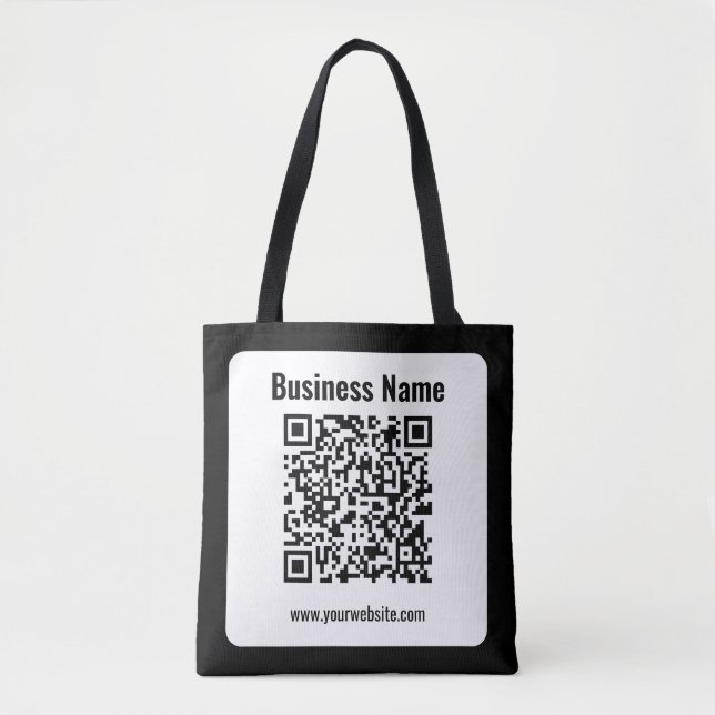 Bolsa Tote Crie seu próprio código QR | Transparente (Frente)