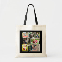 Bolsa Tote Crie seu próprio colagem de 7 fotos da família Pre