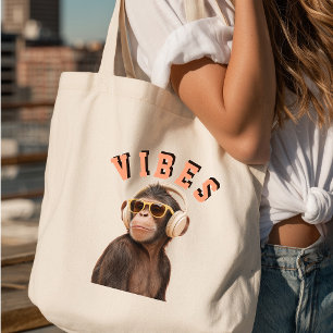 Bolsa Tote Crie Seu Próprio Macaco de Citação Personalizado