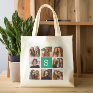Bolsa Tote Crie seu próprio Monograma Personalizado de Colag
