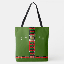 Bolsa Tote Crie seu próprio RGB Black Red Green Kenya Pamoja