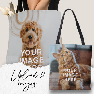 Bolsa Tote Crie seu próprio saco de mão simples de 2 imagens