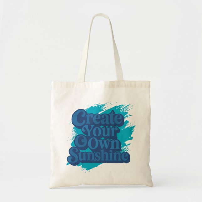 Bolsa Tote Crie Seu Próprio Sol Retro fabuloso (Frente)