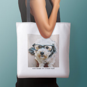 Bolsa Tote Crie sua própria borda branca da Galeria de Fotogr