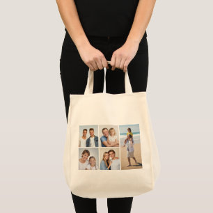 Bolsa Tote Crie Sua Própria Colagem de 5 Fotos
