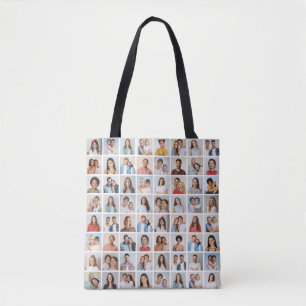 Bolsa Tote Crie Sua Própria Colagem de 64 Fotos