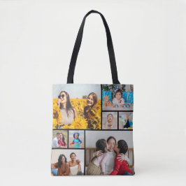 Bolsa Tote Crie sua própria colagem de 8 fotos
