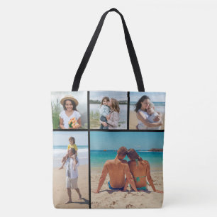 Bolsa Tote Crie sua própria colagem de fotos