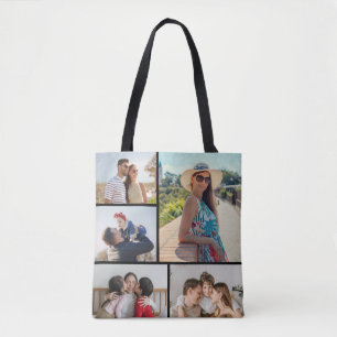 Bolsa Tote Crie sua própria colagem de fotos