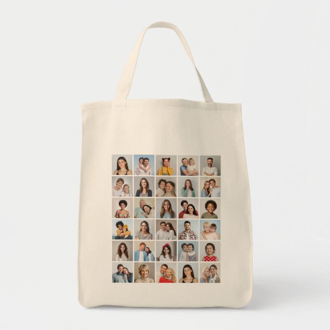 Bolsa Tote Crie sua própria colagem de fotos 30 (Frente)