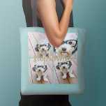 Bolsa Tote Crie sua própria colagem de fotos 4 - Nome do scri<br><div class="desc">Use até quatro fotos de telefone quadradas ou selfie para criar um presente exclusivo e pessoal. Ou você pode ficar com o filhote hipster e fazer uma moda. Se precisar ajustar as fotos,  clique na ferramenta personalizar para fazer alterações.</div>