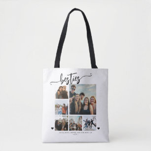 Bolsa Tote Crie sua própria colagem de fotos dos melhores ami