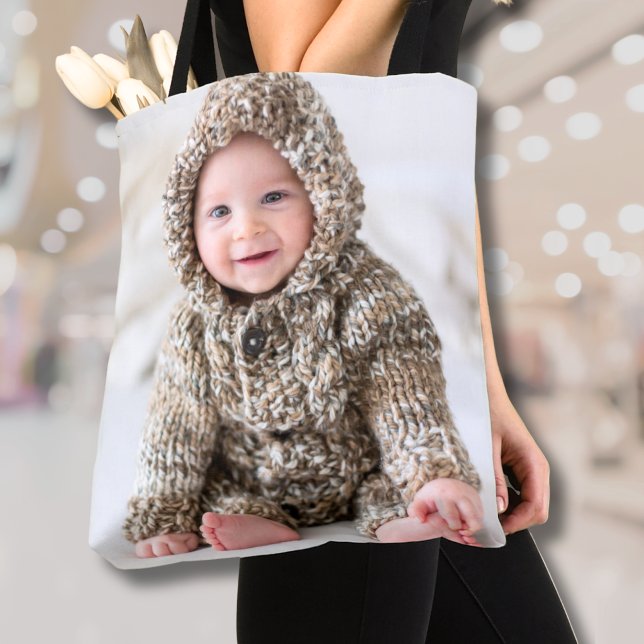 Bolsa Tote Crie sua própria foto de bebê (Create your Own Baby Photo Tote Bag)