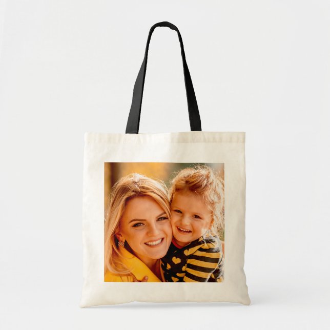 Bolsa Tote Crie sua própria foto personalizada personalizada (Frente)