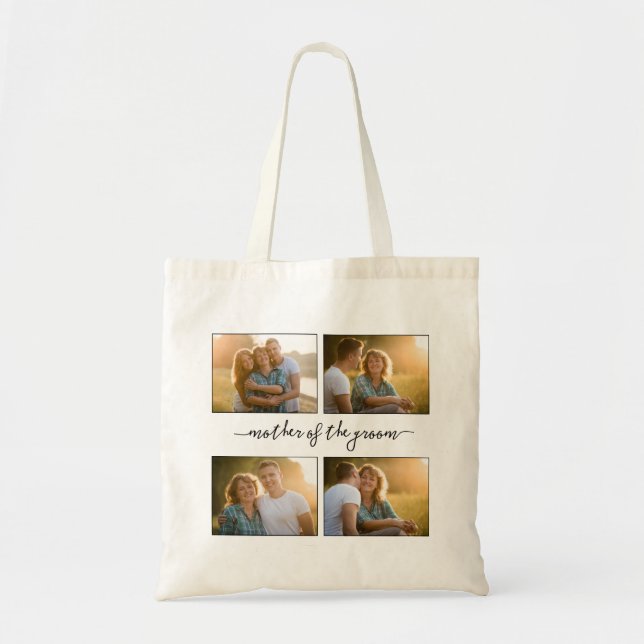 Bolsa Tote Crio Colagem Personalizada de Fotos Mãe do Alcance (Frente)