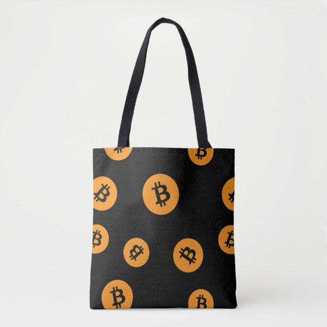 Bolsa Tote Criptomoeda legal em Bitrate Preta (Frente)