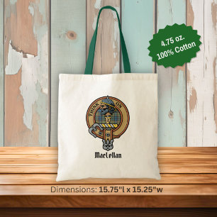 Bolsa Tote Crista do Clã MacLellan sobre Tartan Antigo