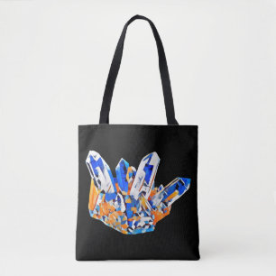 Bolsa Tote Cristal Colorido Gemstone Rocks Abstrato Art