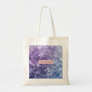 Bolsa Tote Cristal de Ametista Personalizado & Brilho de Lava