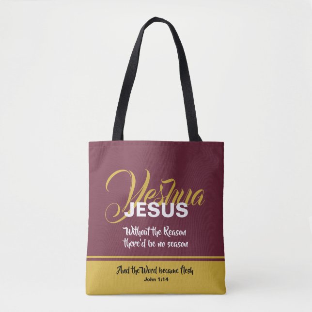 Bolsa Tote cristão | JESUS RAASON SEASON | Natal (Frente)