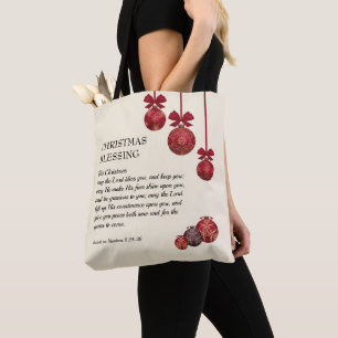 Bolsa Tote cristão QUE O SENHOR O ABENÇOE Natal