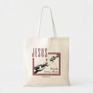 Bolsa Tote cristão Quebrar Cada Cadeia NOME DO JESUS