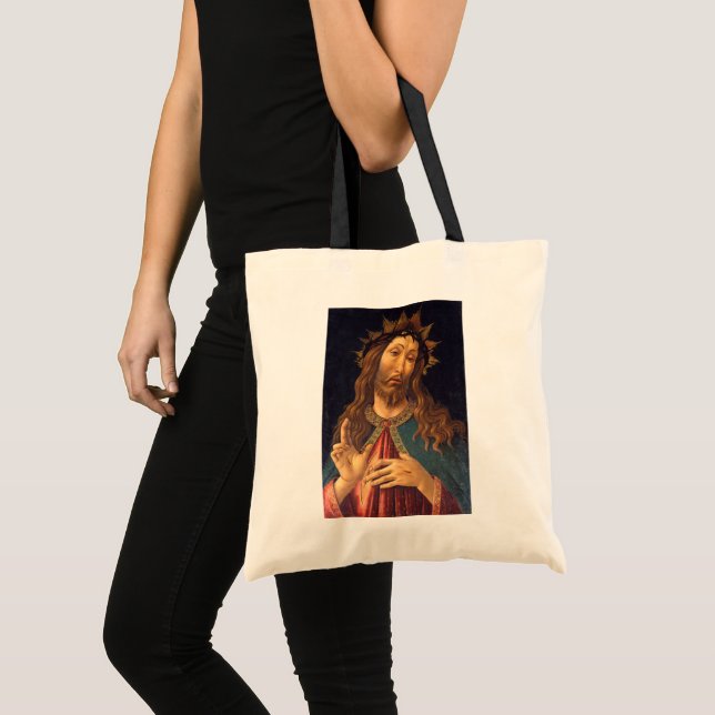 Bolsa Tote Cristo Cortado com Espórons por Sandro Botticelli (Frente (produto))