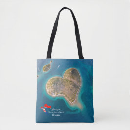 Bolsa Tote Croácia | Hrvatska | Galešnjak, Ilha do Amor Coraç