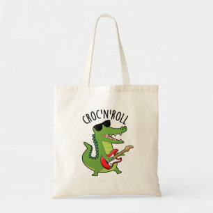 Bolsa Tote Croc N Roll Funny Crocodilo Puns