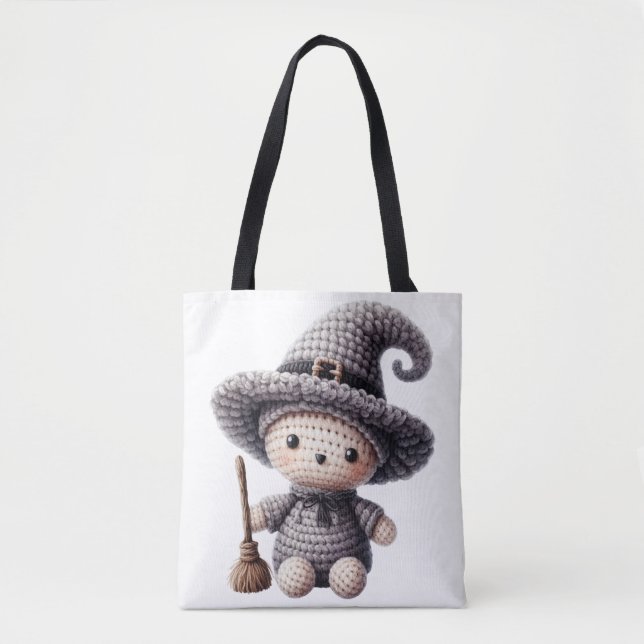 Bolsa Tote Crochet Cute Witch (Frente)