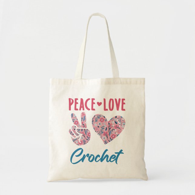 Bolsa Tote Crochet de Paz (Frente)