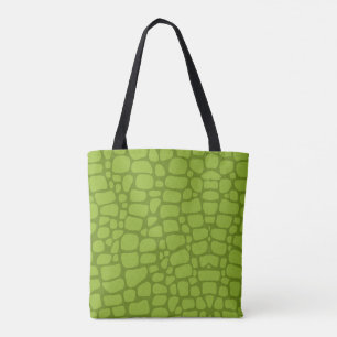 Bolsa Tote Crocodilo Espalha verde Espelho selvagem Pele anim
