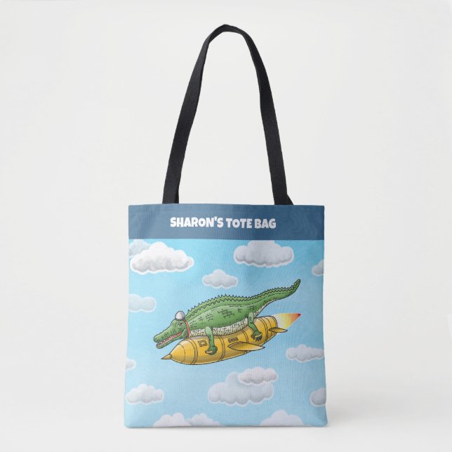 Bolsa Tote Crocodilo Foguete (Frente)
