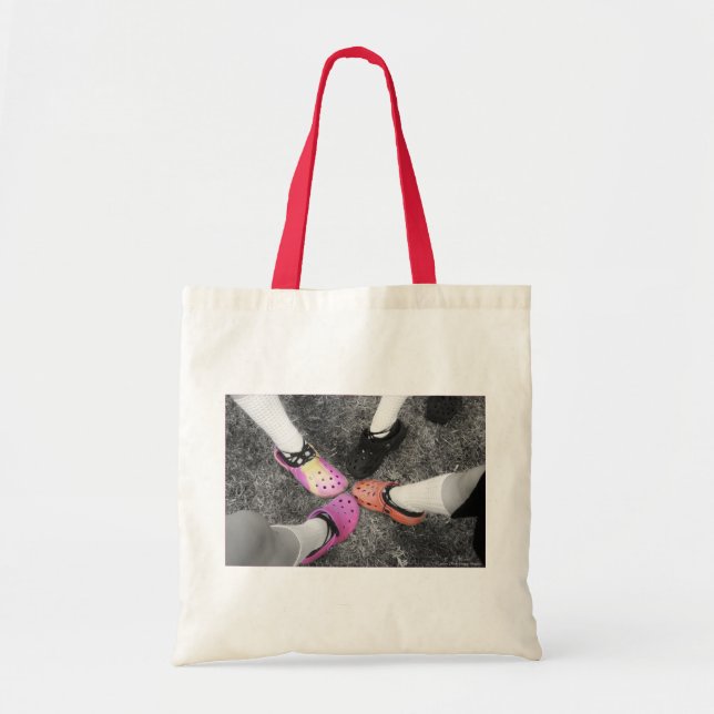 Bolsa Tote Crocs colorido & saco macio dos calçados (Frente)