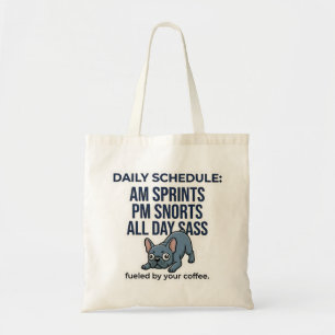 Bolsa Tote Cromático Horário Diário do Bulldog Francês Presen