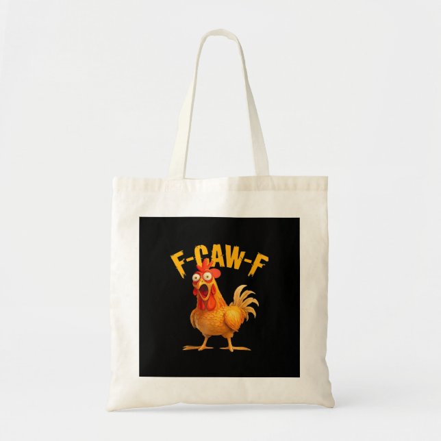 Bolsa Tote Crow Humor F-Caw-F Gothic Funny Retro Cool (Frente)