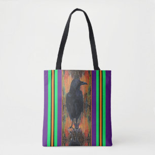 Bolsa Tote Crow Raven Bird Halloween Maureen Girard