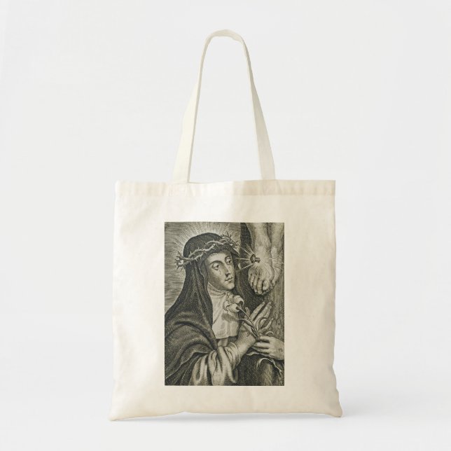 Bolsa Tote Crucificação de Santa Catarina de Siena Arte Noir  (Frente)