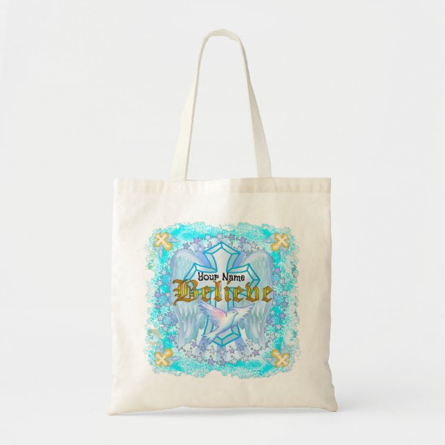 Bolsa Tote Cruz Cristã Acredite (Frente)